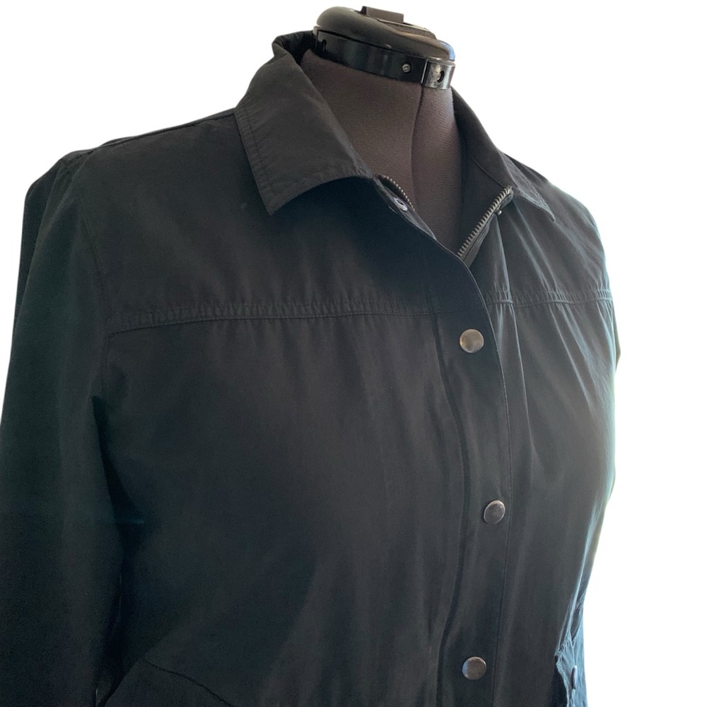 Chico’s Black Windbreaker Jacket with Hood * Large / 12 - Picture 2 of 16